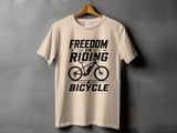 Freedom Is Riding a Bicycle | Electric Mountain Bike T-Shirt thumbnail 10
