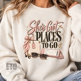 Shes Got Places To Go PNG Girls Trip Vacation Sublimation Design, Glam Jetsetter Travel Luggage Clipart, Pink Gold Boho Travel PNG thumbnail 19