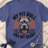 My Pit Bull Has My Heart Tee | Pit Bull Lover Shirt | Pittie Mom Gift | Dog Lover Apparel thumbnail 11