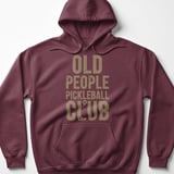 Pickleball Gildan Fleece Hoodie, Old People Pickleball Club, Cozy Athletic Court Pullover thumbnail 3