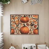 Autumn Pumpkin Blanket and Pillow, Fall Leaves Decor, Thanksgiving Throw Blanket, Seasonal Home Decor, Farmhouse Autumn Theme thumbnail 5