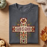 God Is Good Quilted Cross Tee thumbnail 2