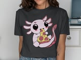 Kawaii Axolotl Pizza Lover T-Shirt thumbnail 13