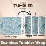 Charming Medical Doodle Digital Pattern Size Bundle Png thumbnail 7