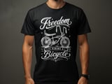 Freedom Is Riding a Bicycle | Lowrider Bike T-Shirt thumbnail 1