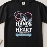 Hands That Care Heart That Prays Tee thumbnail 1