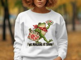 We Mahjong At Dawn Frog Print, Cute Mahjong Lover Gift, Retro Frog Illustration, Mahjong Player Wall Art, Game Night Decor Graphic thumbnail 4