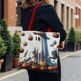 Halloween Tote Bag, Ghost Gardener, Pumpkin Patch, Spooky Season, Fall Decor, Halloween Decor, Cute Ghost, Halloween Party, Autumn Vibes thumbnail 5