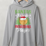 Pickleball Sport-Tek Performance Hood, Santas Favorite Pickleball Player, Lightweight Hoodie thumbnail 6