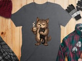 Grumpy Werewolf Coffee Cat Tee thumbnail 7
