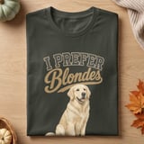 I Prefer Blondes Golden Retriever Tee thumbnail 4