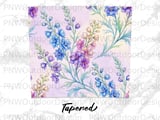Watercolor Floral Tumbler Wrap PNG 20oz Skinny Sublimation Design | Purple Blue Delphinium Flower Seamless Digital File thumbnail 14