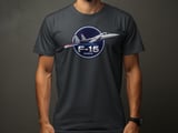 F-15 Eagle Fighter Jet T-Shirt, Military Aviation Pilot Graphic Tee, Jet Aircraft Air Force Veteran Gift, Airplane Enthusiast Retro Shirt thumbnail 4