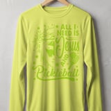 Pickleball Sport-Tek Long Sleeve Tee, All I Need Is Jesus And Pickleball, UV Protection Sun Shield Shirt thumbnail 9