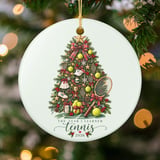 Tennis Christmas Ornament 2026 Keepsake, Preppy Holiday Tree Decor, Tennis Player Coach Gift, Sport Lover Christmas Tree Hanging Decoration thumbnail 3