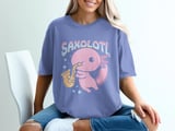 Saxolotl Axolotl Saxophone Graphic T-Shirt thumbnail 3