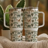 Digital Pattern, Giraffe, Elephant, Hot Air Balloon, Trees Digital Bundle, Safari Animals, Illustration, Printable Art, Graphic Design thumbnail 11