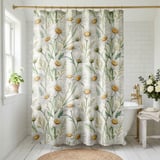 Watercolor Daisy Meadow Shower Curtain thumbnail 1