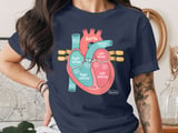 Anatomical Heart T-Shirt: Cardiac Nurse, Practitioner, Nursing Student Design thumbnail 9