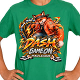 Fox Gaming T-Shirt for Kids, Dash Game On Youth Gamer Tee, Orange Fox Graphic Shirt, Pixo League thumbnail 5