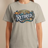 Officially Retired T-Shirt | Tropical Retirement Gift for Men Women | New Chapter Golden Years Tee | Beach Vacation Mode Shirt thumbnail 1