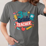 3rd Grade Teacher Shirt, Third Grade Team Crewneck Sweatshirt, Back To School Gift For Elementary Educator, Teacher Appreciation Tee thumbnail 2