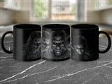 Horror Face Mug Wrap Halloween Sublimation Design Creepy Zombie Digital Download Scary Spooky PNG 11oz 15oz Mug Wrap thumbnail 7