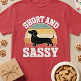 Short And Sassy Dachshund Tee thumbnail 4