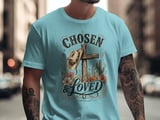 Chosen & Loved Western Christian T-Shirt | Boho Cowgirl Faith Tee, Rustic Cross Scripture 1 Peter 2:9 Top thumbnail 10