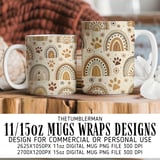 Boho Pet Paws & Rainbows Digital Art Size Bundle Png thumbnail 4