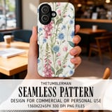 Serene Wildflower Watercolor Digital Art Size Bundle Png thumbnail 6