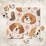 Beagle Blossom Whimsy Digital Pattern Size Bundle Png thumbnail 11