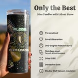 20oz Skinny Tumbler with Straw, Gamer Tumbler, Crocodile Gaming Cup, Video Game Gift for Boys and Teens thumbnail 4