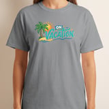 On Vacation Shirt, Tropical Palm Tree Beach T-Shirt, Summer Travel Tee, Getaway Holiday Gift for Her, Family Trip T-Shirts thumbnail 9