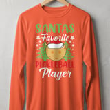 Pickleball Sport-Tek Long Sleeve Tee, Santas Favorite Pickleball Player, Sun Shield Shirt thumbnail 4