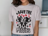 Save The Pitties Tee | Pit Bull Rescue Shirt | Pittie Lover Gift | Rescue Dog Apparel thumbnail 3