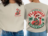 Personalized Flamingle Christmas Sweatshirt thumbnail 3