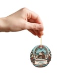 Western Couple Christmas Ornament, Personalized Country Snow Globe Keepsake, Rustic Holiday Tree Decor, Romantic Cowboy Gift for Her or Him thumbnail 8