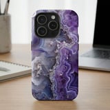 Purple Amethyst Geode MagSafe® Phone Case thumbnail 1