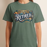 Officially Retired T-Shirt | Tropical Retirement Gift for Men Women | New Chapter Golden Years Tee | Beach Vacation Mode Shirt thumbnail 10