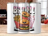 Bite Me Burger Fries Milkshake Digital Download, Cute Fast Food Art, Funny Kawaii Foodie Graphic, Kitchen Wall Decor PNG, Digital Product. thumbnail 6