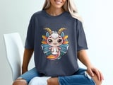 Cute Capricorn Axolotl Zodiac Graphic Tee thumbnail 4