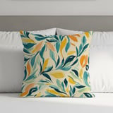 Floral Throw Blanket and Pillow:  Modern Design, Cozy Home Decor  thumbnail 3