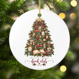 Book Club Christmas Ornament 2026, Book Lover Tree Keepsake Ornament, Reader Gift, Bookish Holiday Decor, Bookworm Xmas Gift for Her thumbnail 2