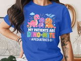 Pediatric Nurse Dinosaur T-Shirt: Cute Dino-Mite Patients, PEDS Nursing Appreciation thumbnail 2