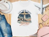 Let Your Light Shine Lighthouse Youth T-Shirt, Christian Matthew 5:16 Verse Top, Inspirational Faith Coastal Graphic Tee, Spiritual Gift thumbnail 1