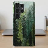 Stained Glass Pine Forest MagSafe® Phone Case thumbnail 2