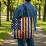 Glitter American Flag Tote Bag: Patriotic Stars and Stripes Phone Case thumbnail 13