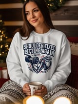 Shoulder Fixed Lifting Again T-Shirt: Recovery Gains Weightlifting, Post Surgery Strength thumbnail 14