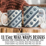 Nautical Paw Print Digital Design Size Bundle Png thumbnail 4
